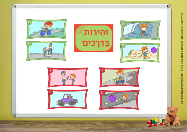 קיר תוכן זהירות בדרכים-לבנים!